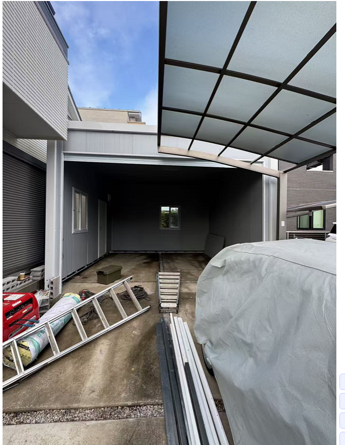 モバイルハウス車庫（サイズカスタム4.8